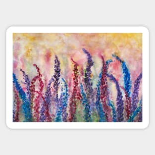 Abstract Watercolour painting - Lavender Fields Sticker